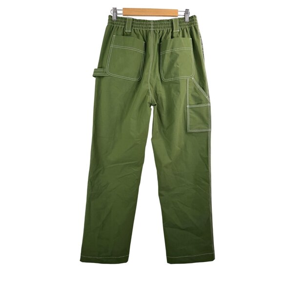 Urban Outfitters Nylon Skate Fit Carpenter Pants green 90s sz M - Picture 4 of 9